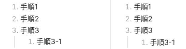 Markdown記法の番号付きリストのサンプル画像