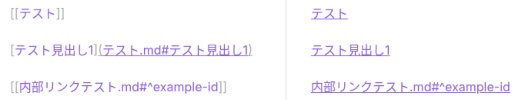 Markdown記法の内部リンクのサンプル画像