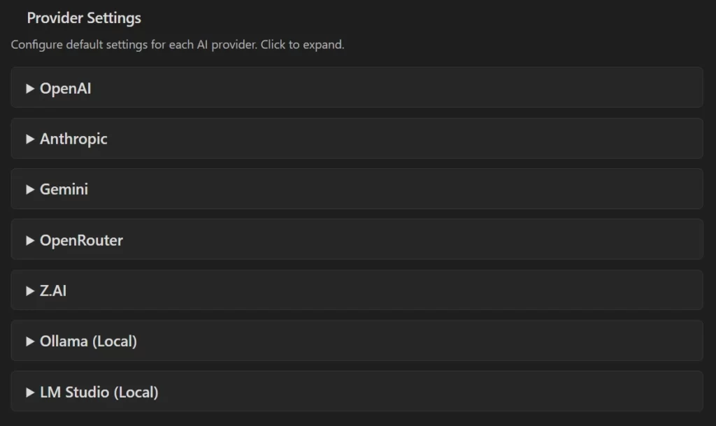 ChatGPT MDが対応しているAIサービスの一覧の画像