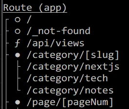 ビルド完了後のルート一覧に/api/viewsがf（Dynamic）として表示されていることを確認した画面の画像
